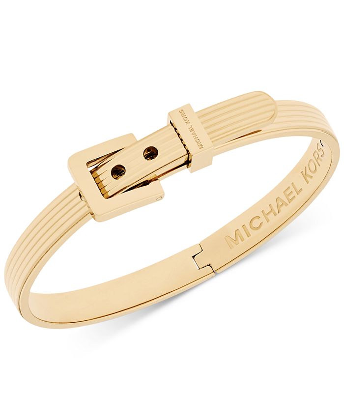 Michael Kors Ribbed Buckle Bangle Bracelet & Reviews - Fashion Jewelry -  Jewelry & Watches - Macy's