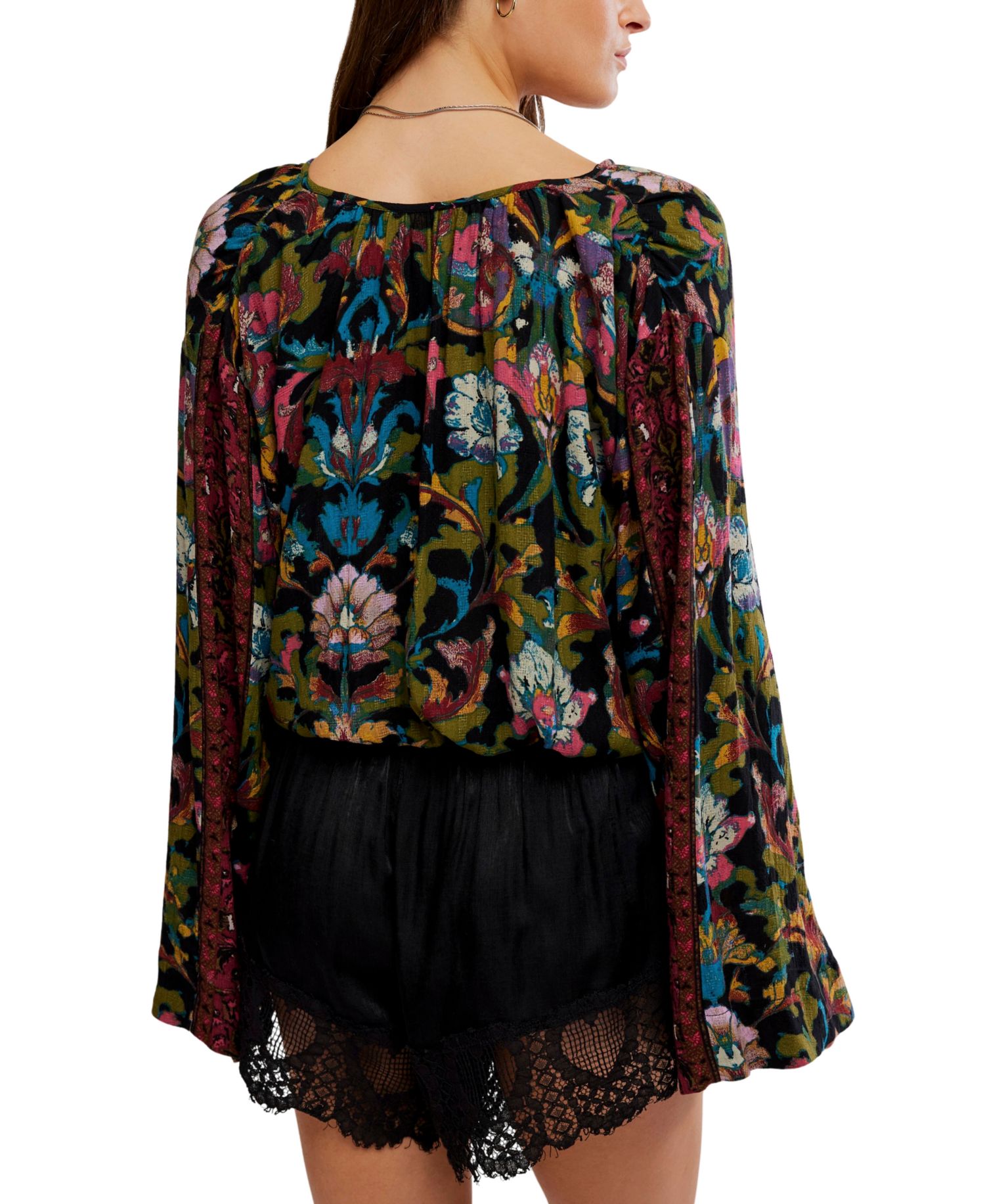 Women's Juliette Floral-Print V-Neck Bell-Sleeve Blouse