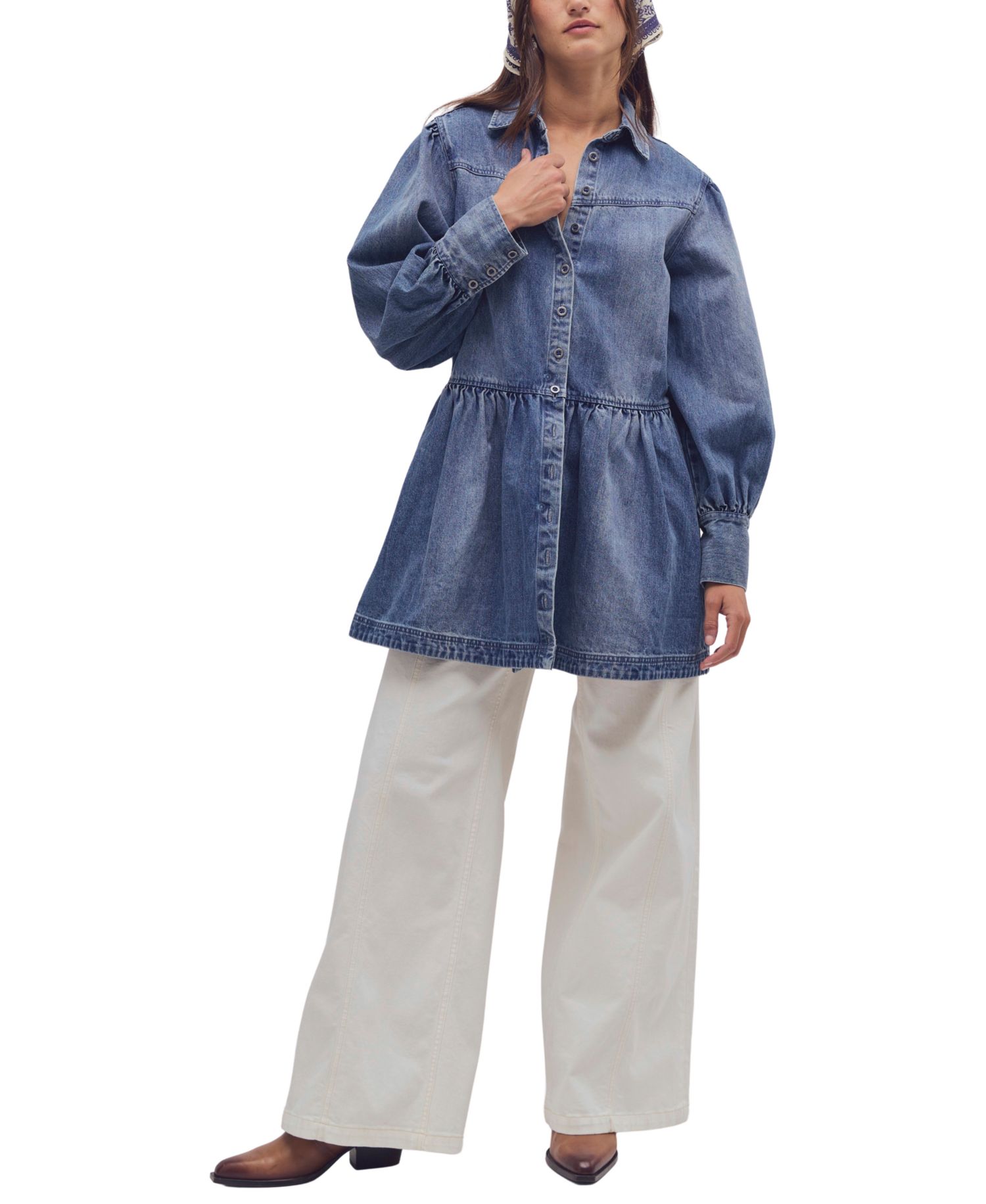 Women's Marris Smocked Denim Mini Dress