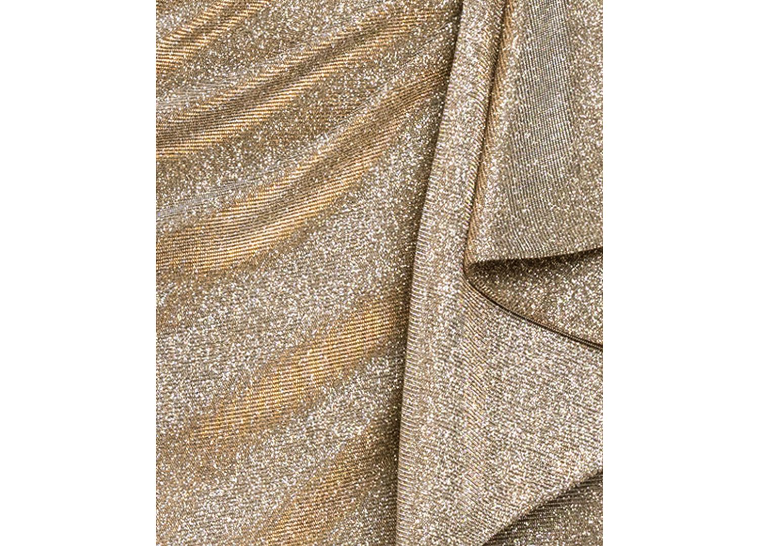 Women's Glitter One-Shoulder Front-Slit Gown
