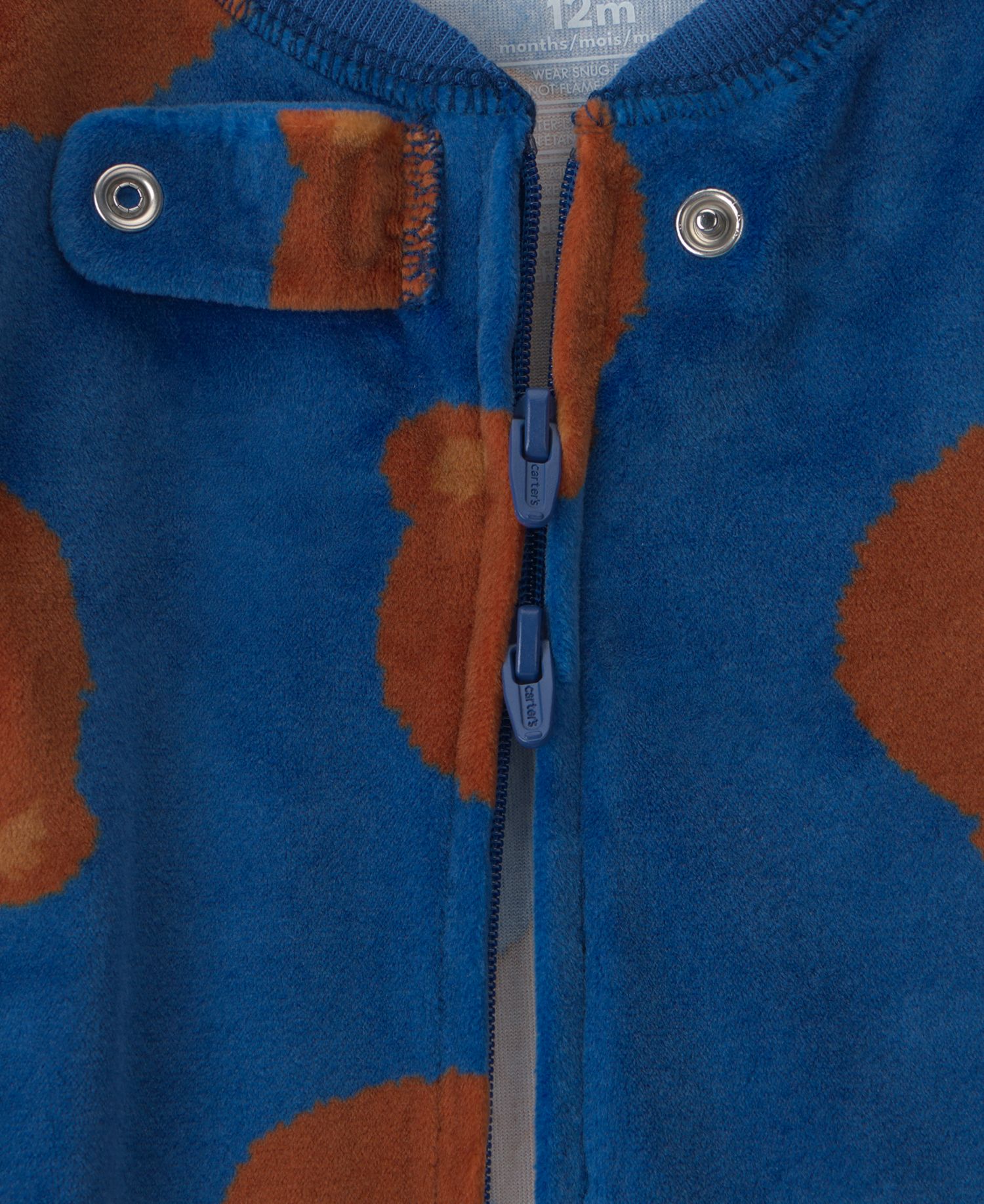 Baby Boys' Bear DreamPlush 2-Way Zipper Footed Pajamas