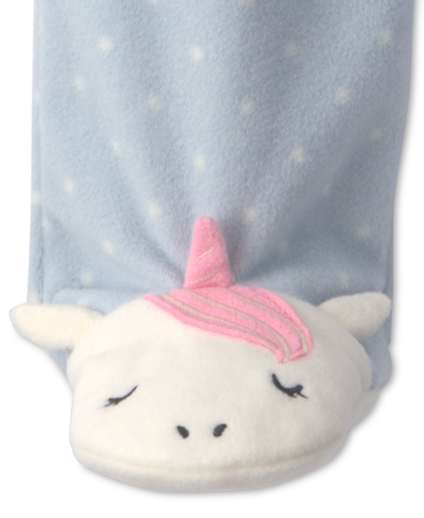 Детский флисовый комбинезон для сна Carter's Unicorn на двусторонней молнии, цвет: Синий — фото 4