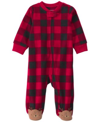 Baby Boys' and Baby Girls' 2-Way Zip Fleece Loose-Fit Sleep & Play