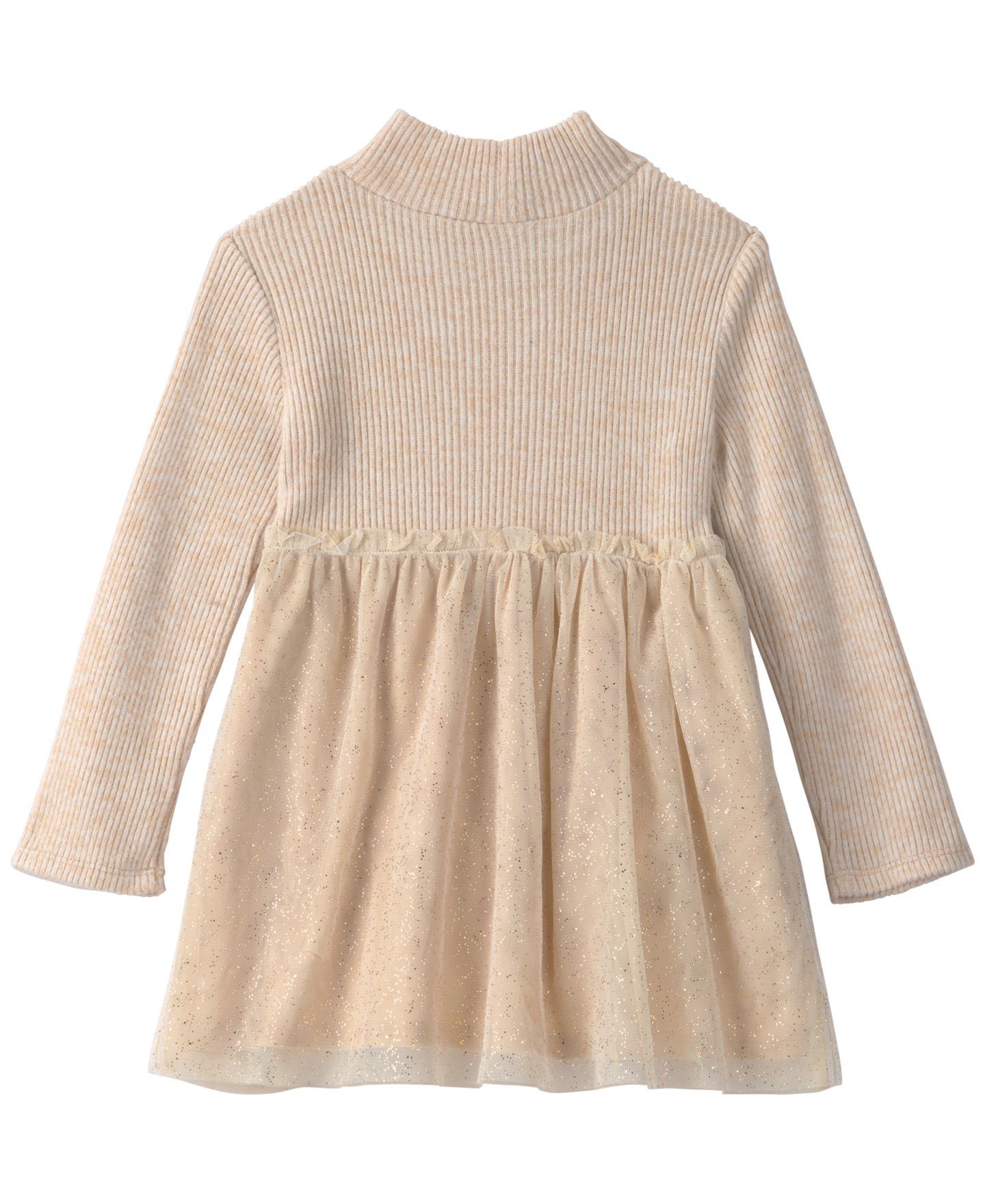 Платье Carter's Long-Sleeve Mock-Neck Tulle Dress для девочек-малышей, цвет: Бежевый — фото 2
