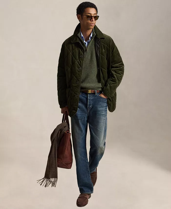 Men's Quilted Corduroy Barn Coat - thumbnail 2