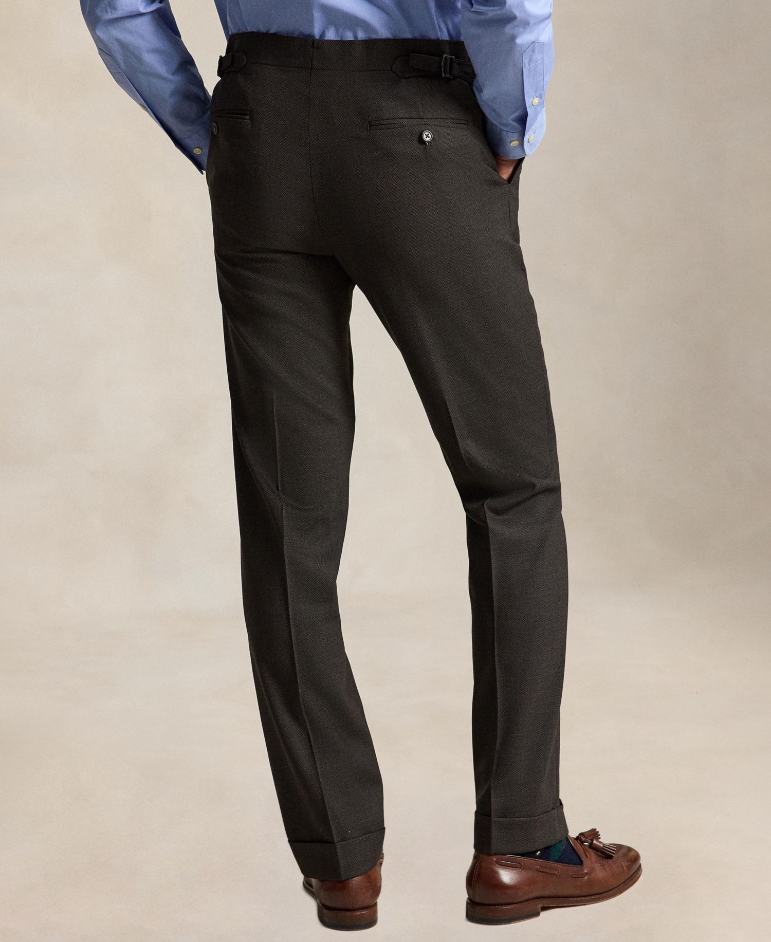 Men's Wool-Blend Birdseye Stretch Suit Pants