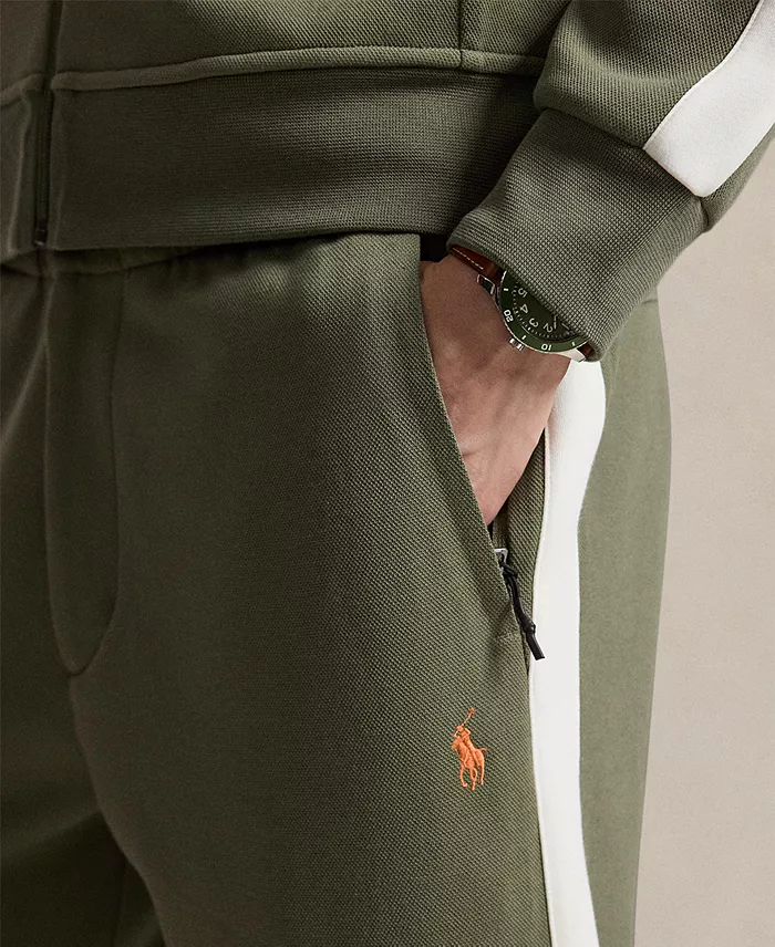 Men's Double-Knit Striped Track Pants - thumbnail 8