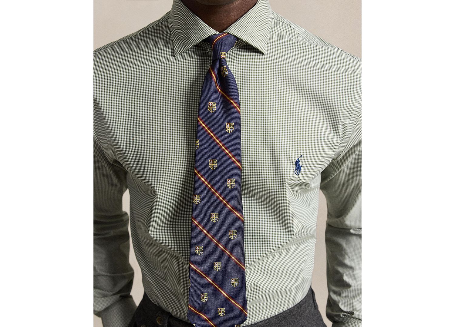 Men's Checked Poplin Dress Shirt