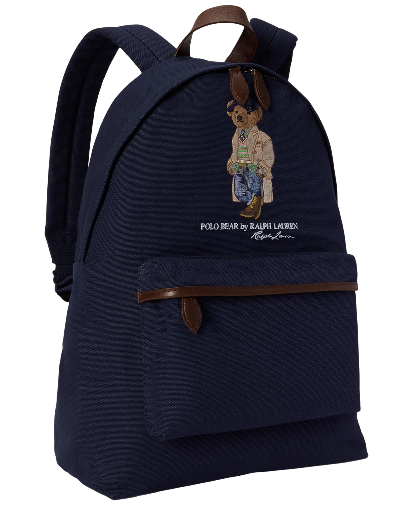 Рюкзак Polo Ralph Lauren Polo Bear Canvas Laptop-Compatible, цвет: Тёмно-синий — фото 3
