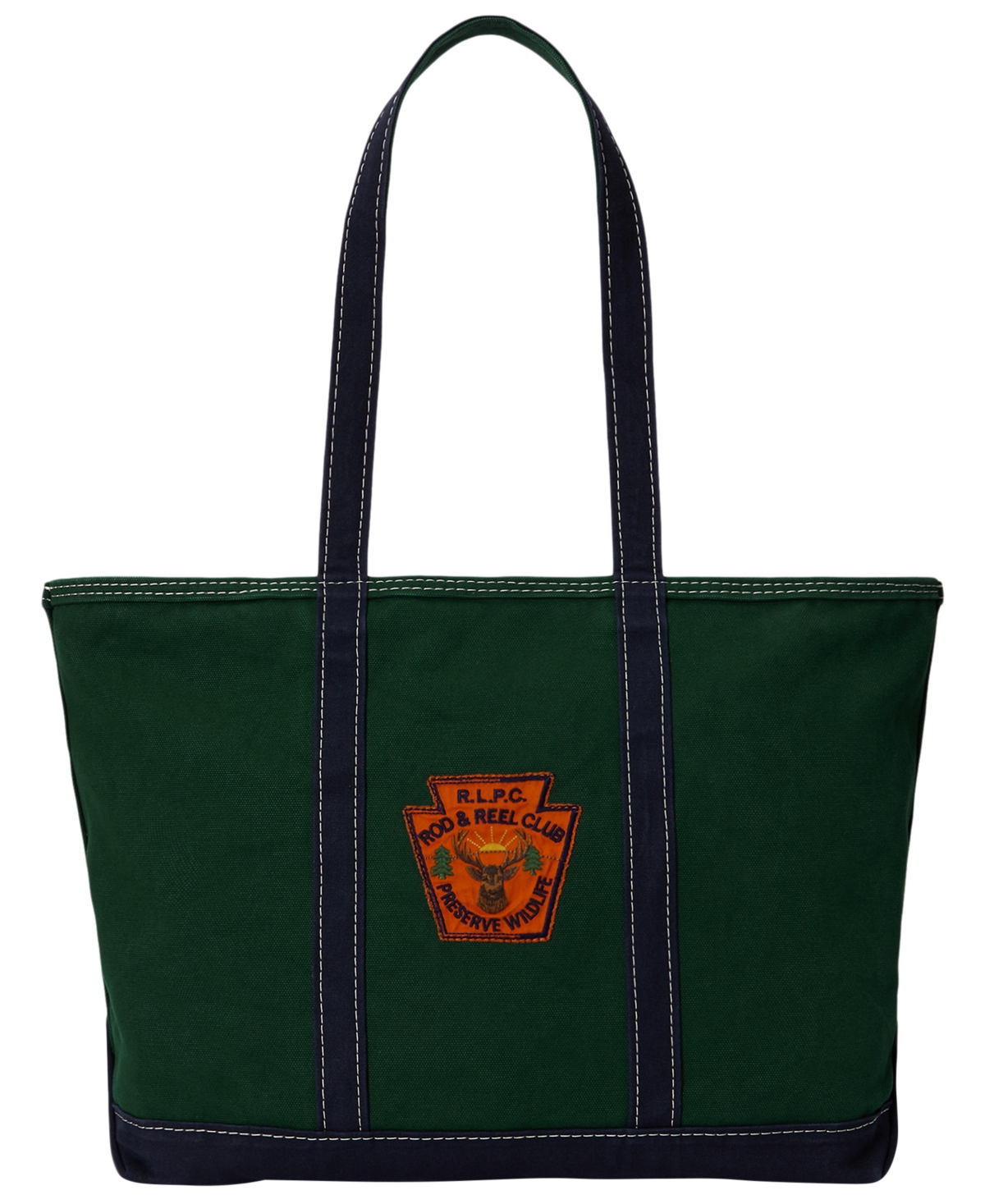 Polo Ralph Lauren Logo-Patch Outdoors-Inspired Canvas Tote