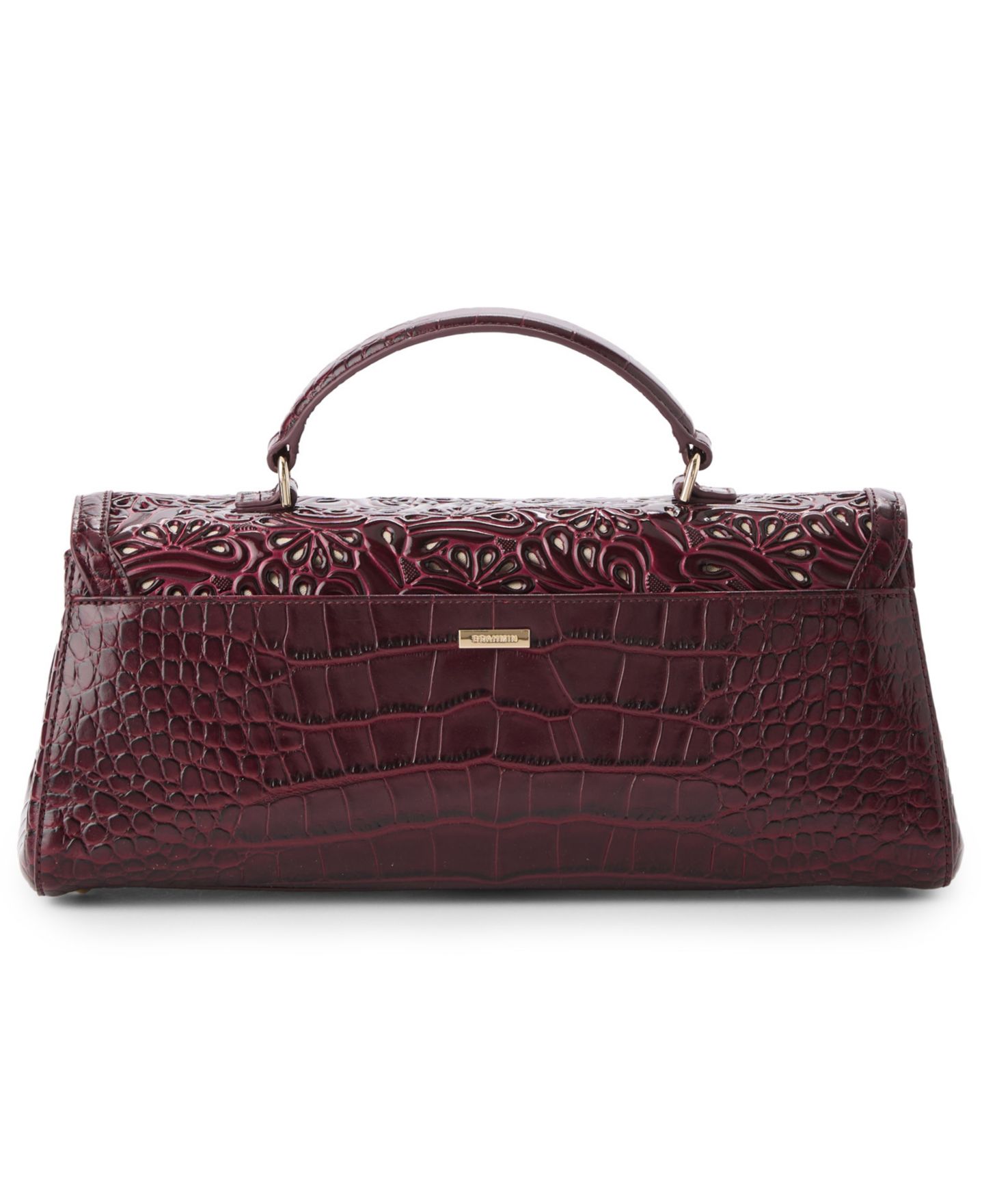 Женская сумка Brahmin Dayan Marymere Medium Leather Satchel, цвет: Тёмно-бордовый — фото 2