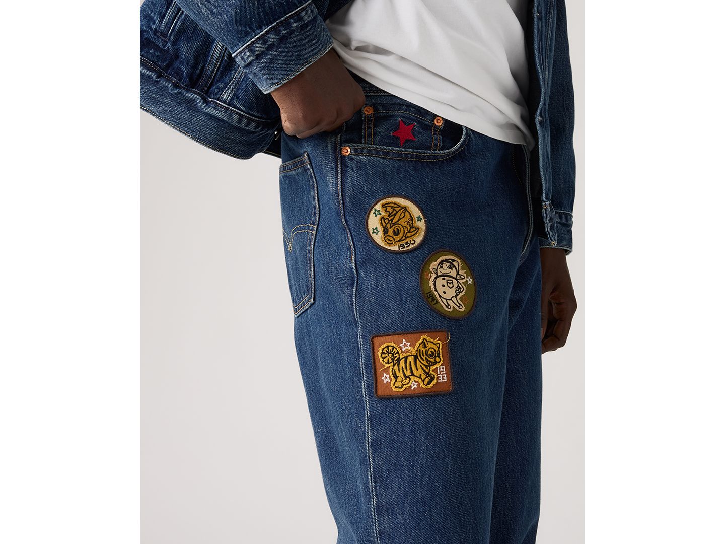 Мужские джинсы Levi's Parade 578 Baggy Star-Embroidery, цвет: Balloon — фото 5