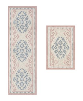 All Loop Tufted Skid-Resistant 2-Piece Rug Set