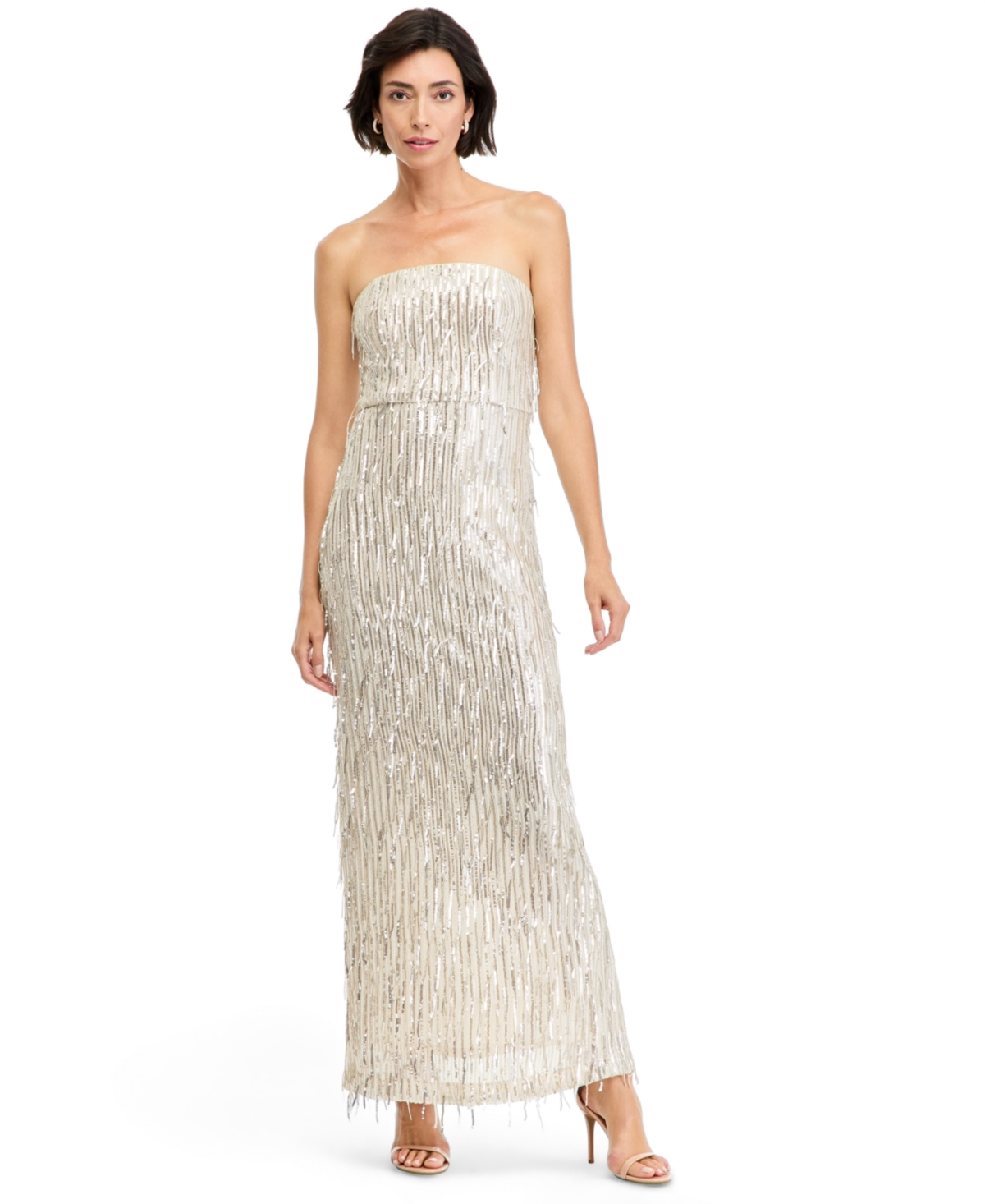 Eliza J Women's Strapless Sequined Gown
