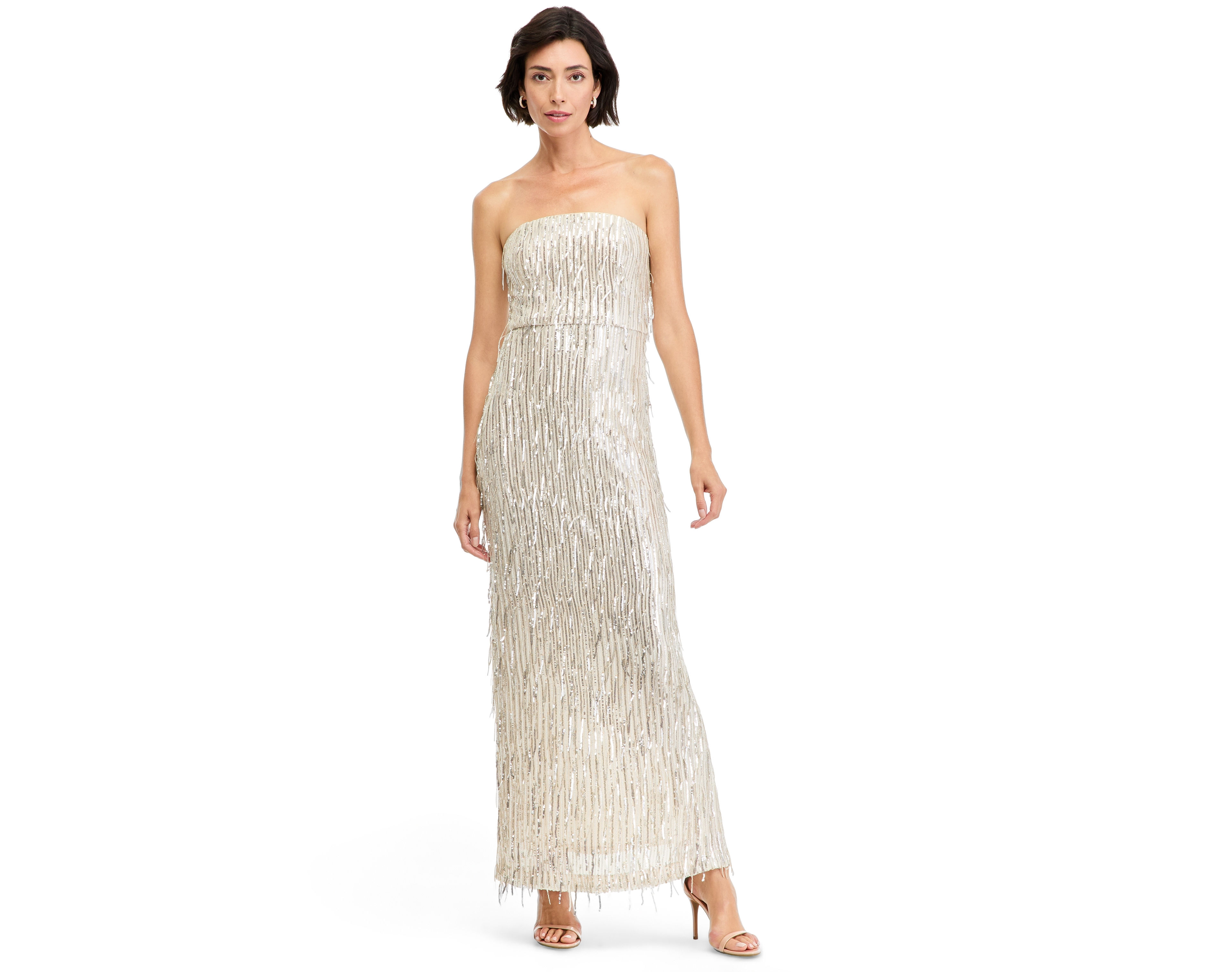 Eliza J Women's Strapless Sequined Gown