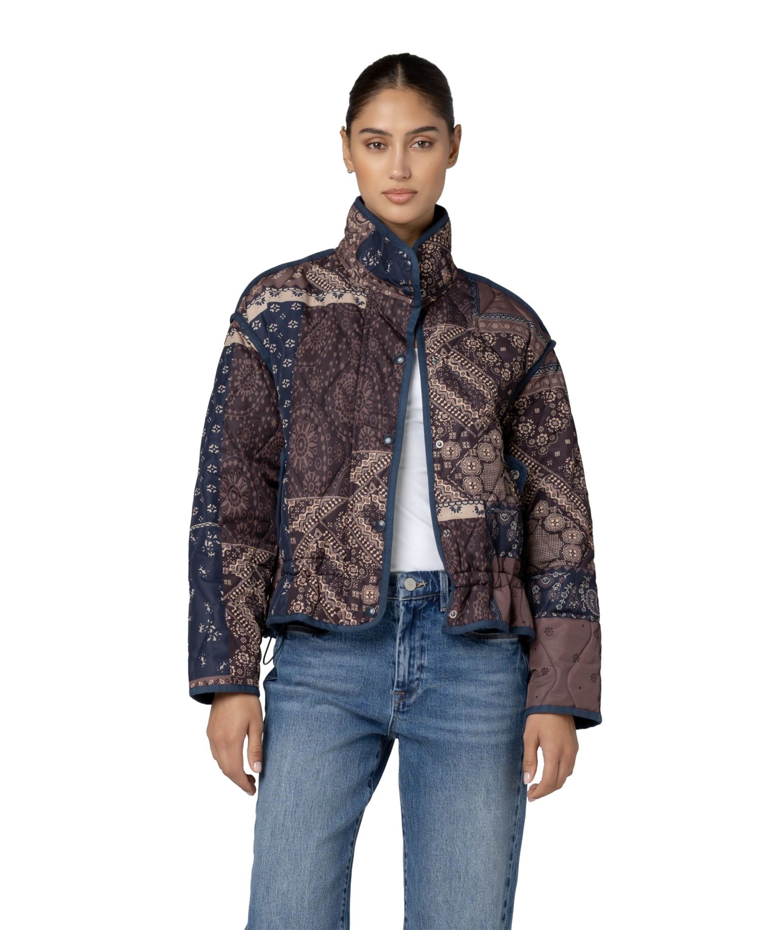 Women's Dust And Daydream Quilted-Print Long Jacket