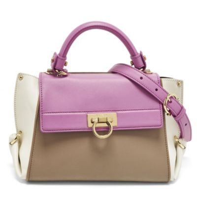 Women's Weight Ferragamo Sofia Small Leather Top Handle Bag