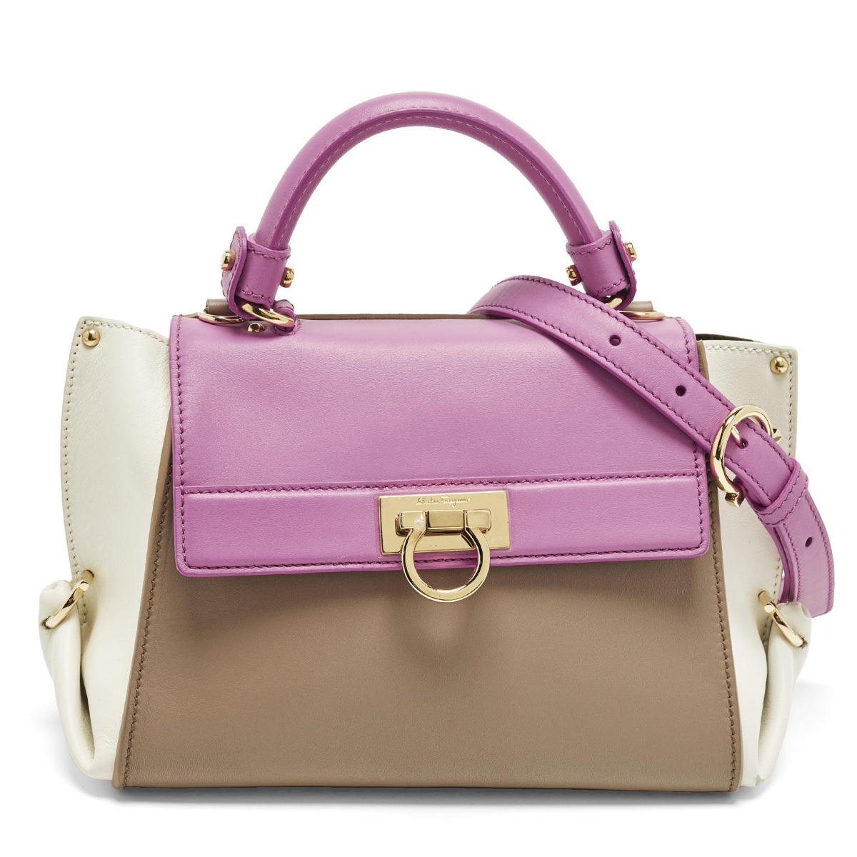 Pre-Owned Salvatore Ferragamo Women's Weight Ferragamo Sofia Small Leather Top Handle Bag