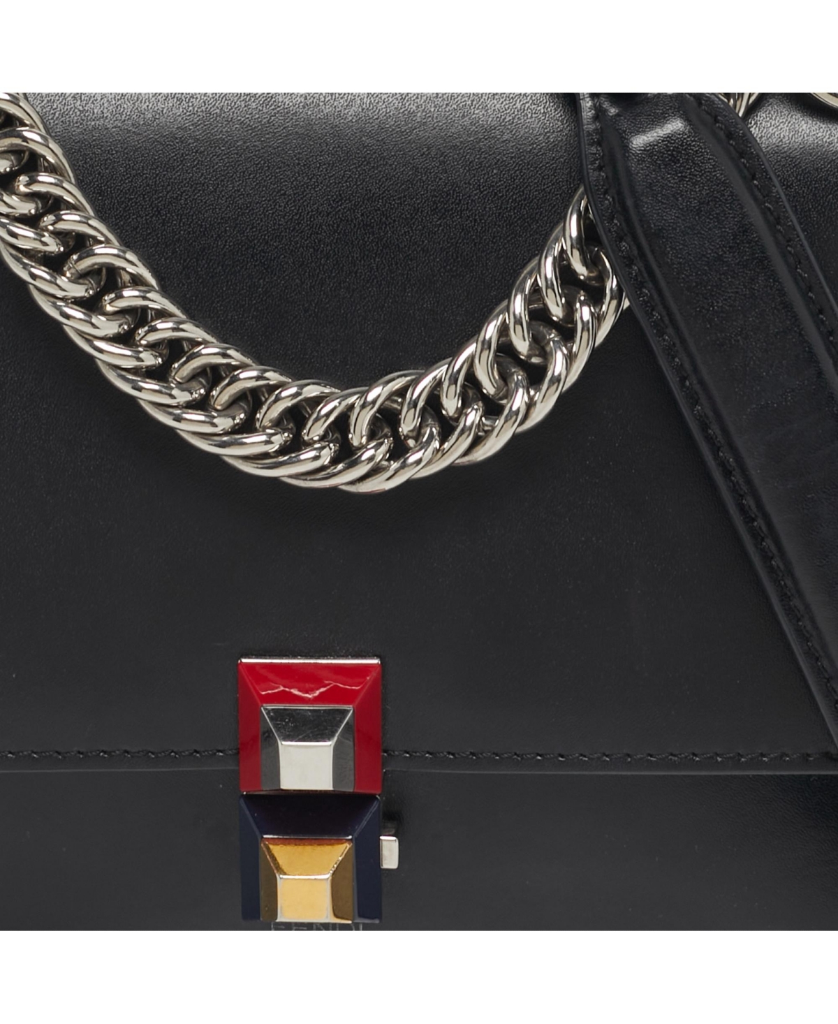 Pre-Owned Fendi Women's Kan I Mini Studded Leather Shoulder Bag
