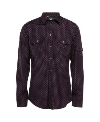 Dolce & Gabbana Men's Gold Long-Sleeve Polka-Dot Slim-Fit Shirt