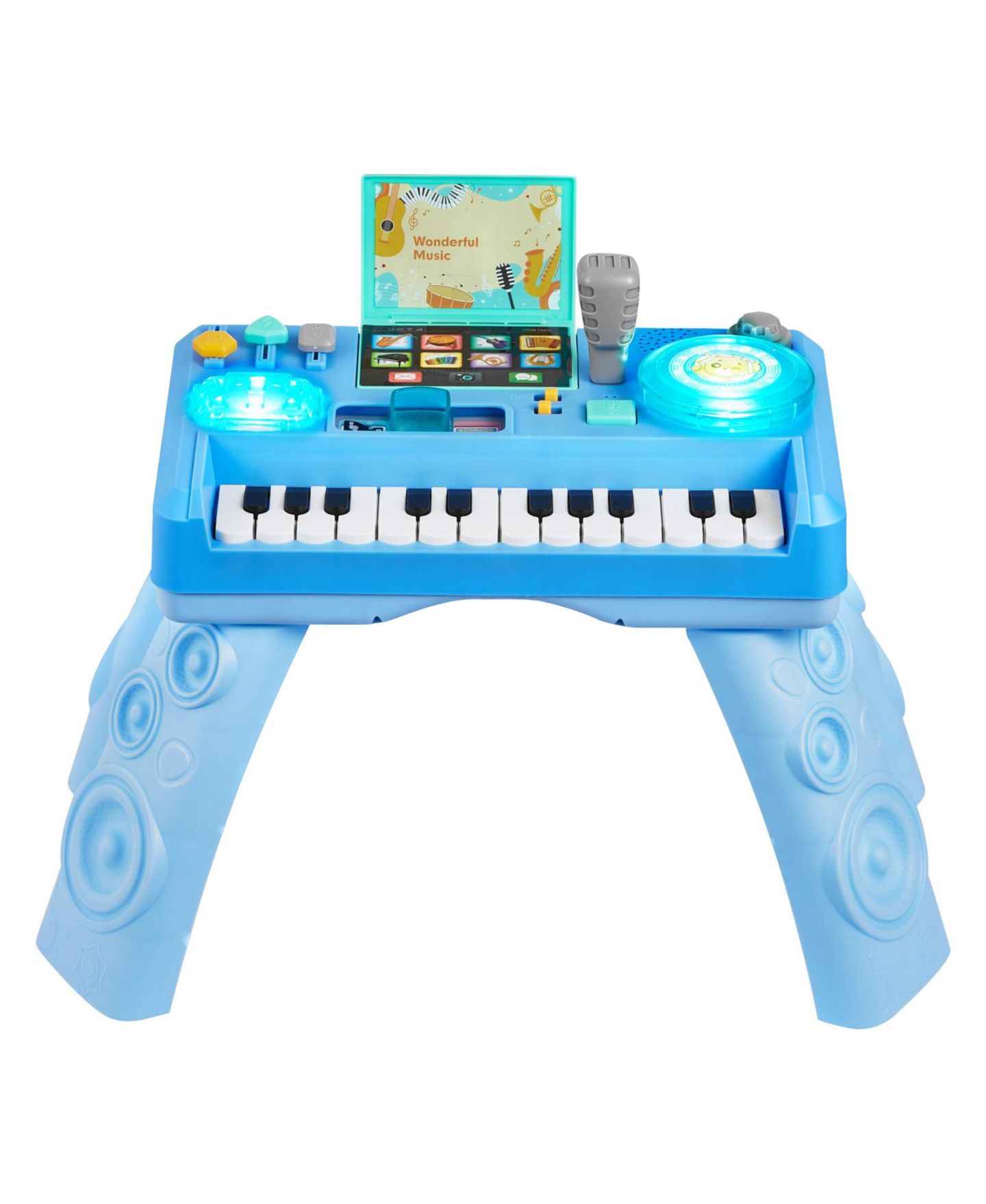 Детская игрушка SUGIFT Baby DJ Turntable 133 Sound Sources Record and Playback Musical Activity Table, Ages 6 Months+, цвет: Синий — фото 9