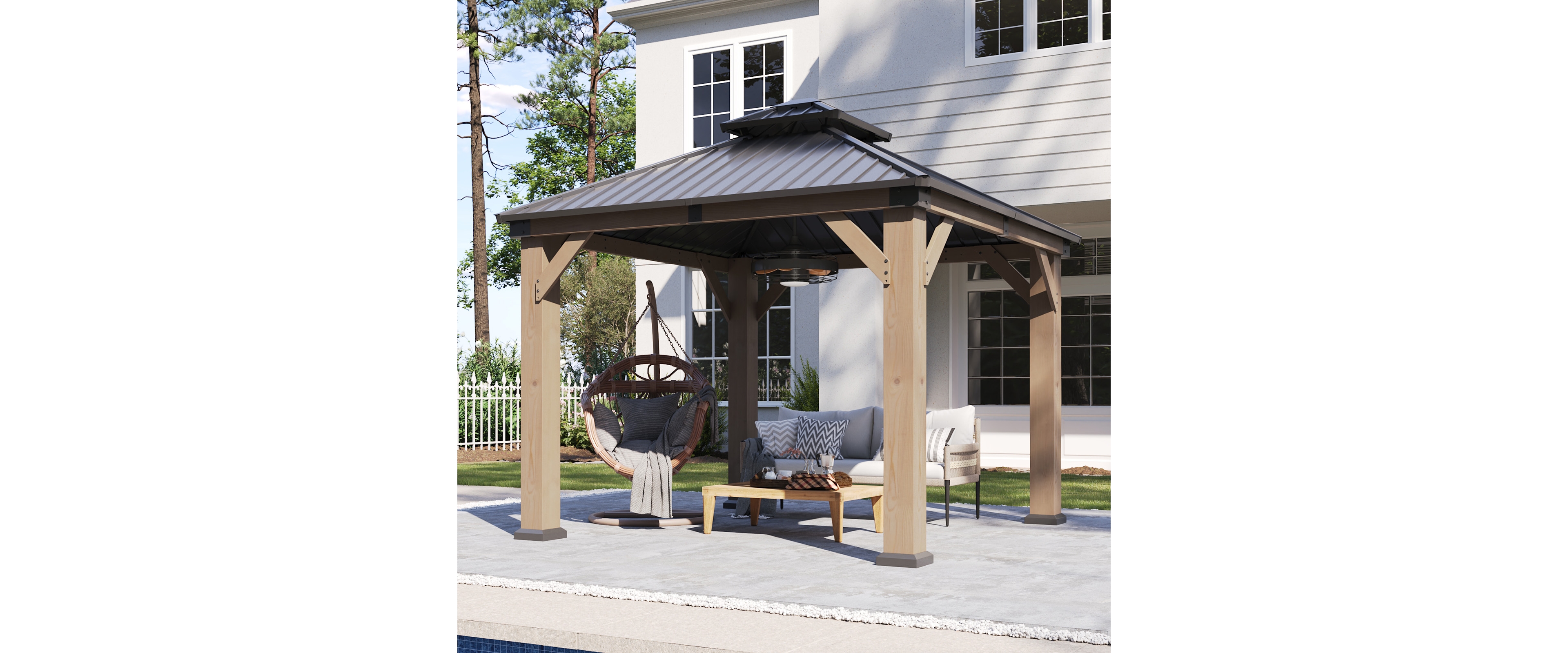 Aoxun Aluminum Hardtop Gazebo