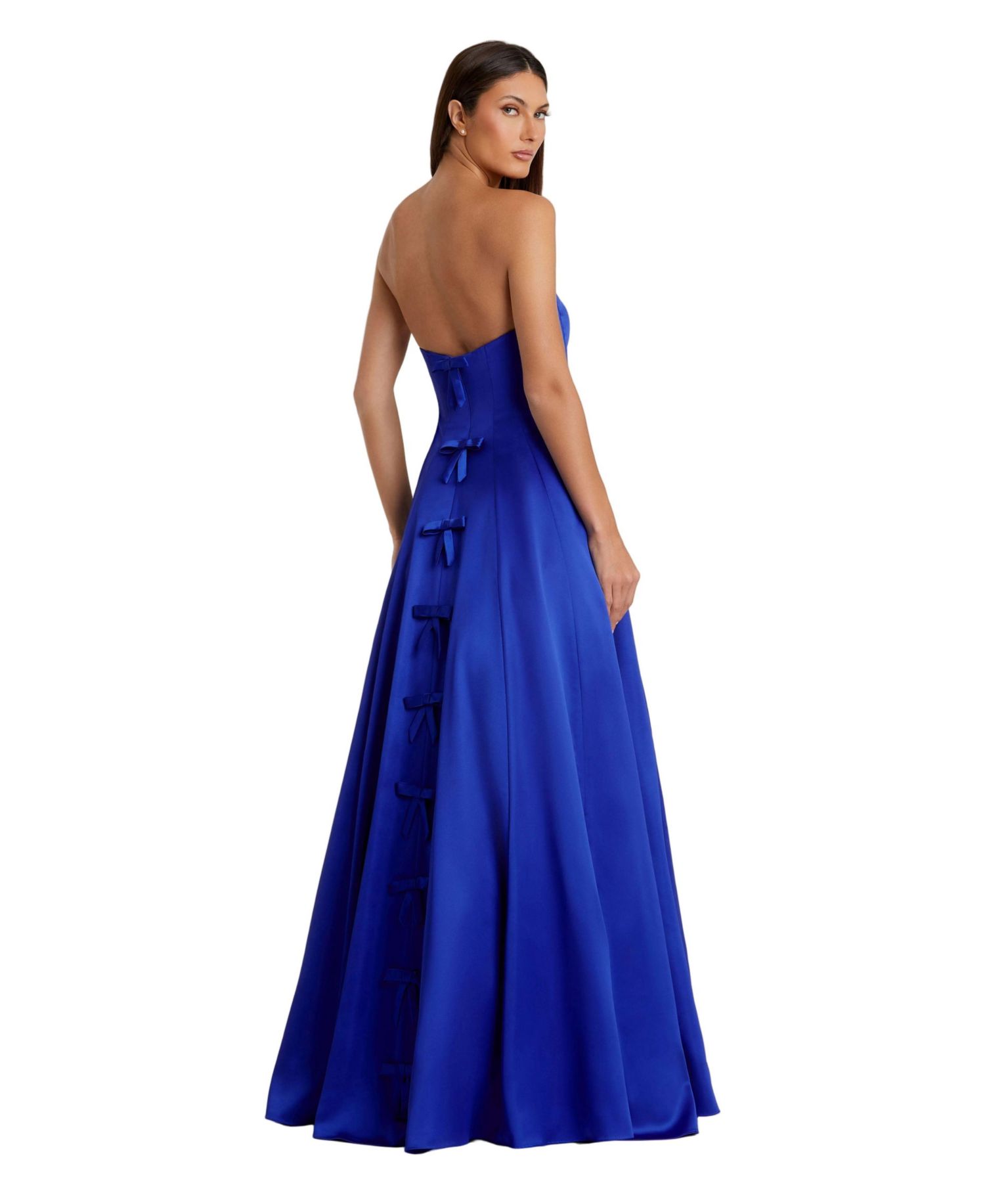 Women's Strapless Sweetheart Bow-Back Ball Gown