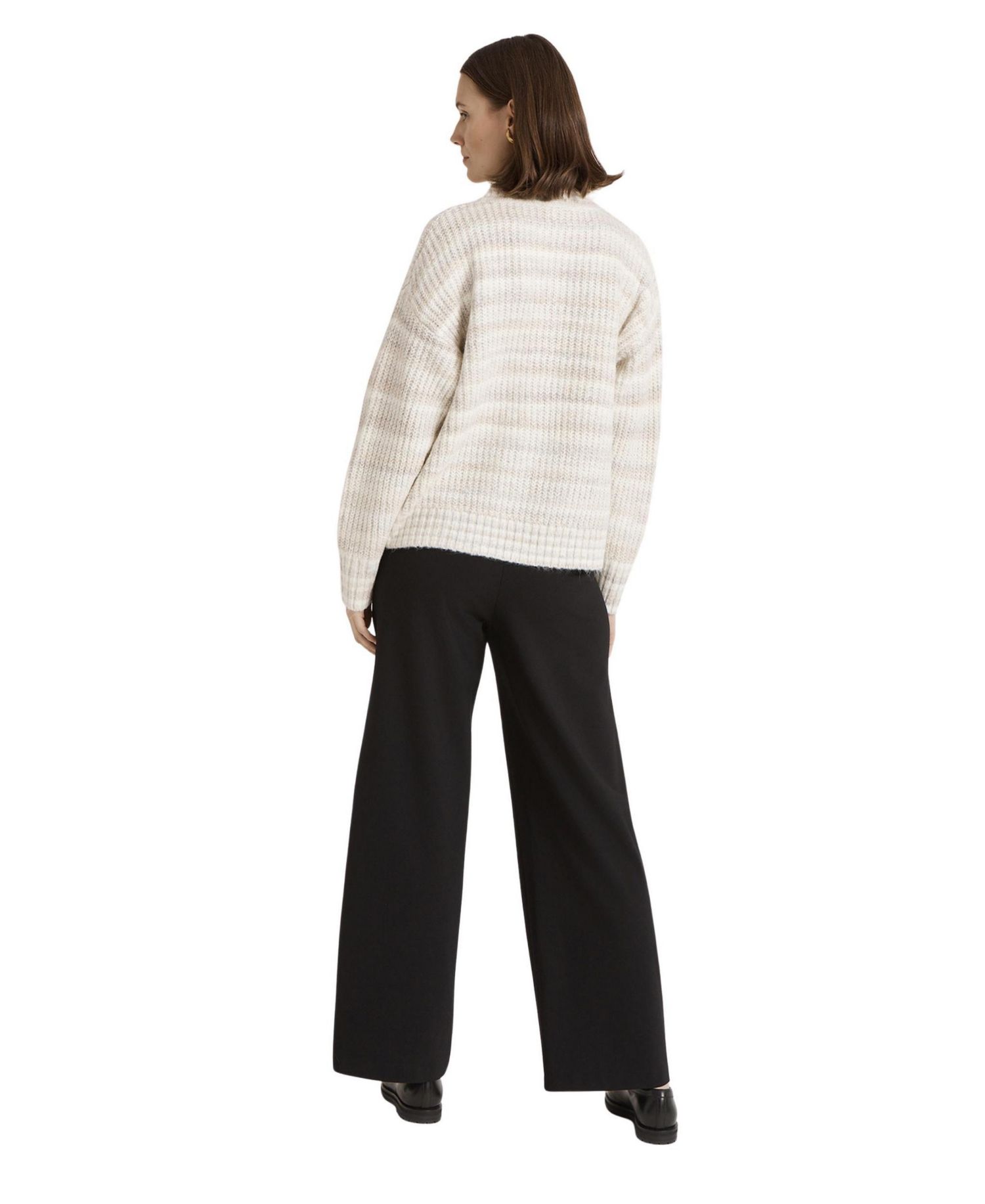 Women's Whitney Striped Crew-Neck Relaxed-Fit Cardigan