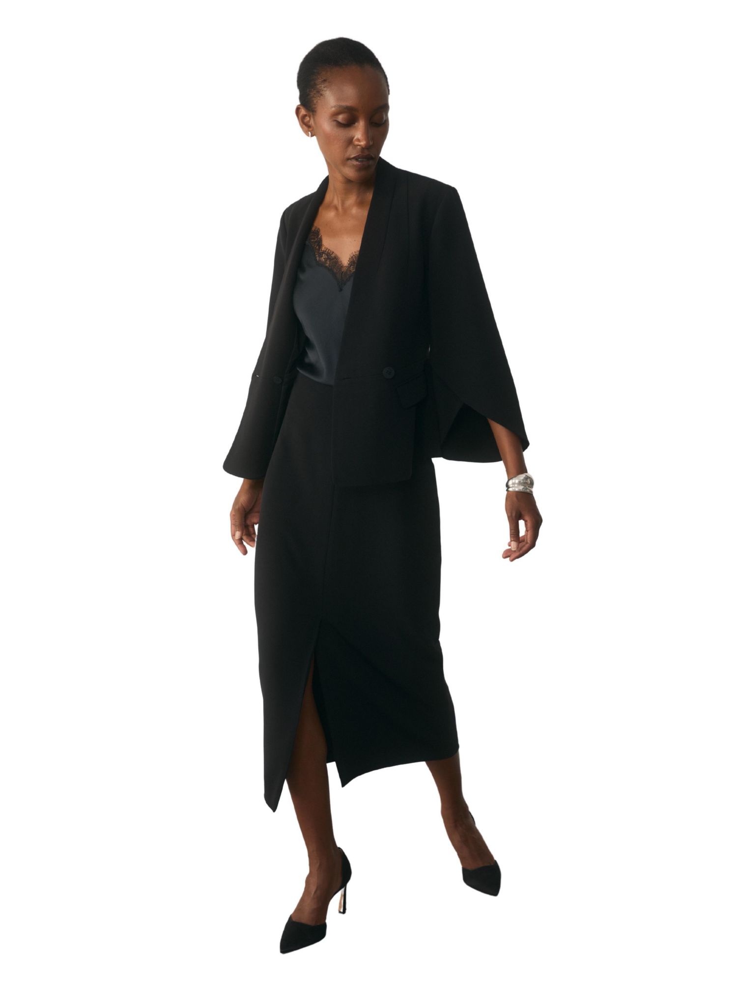 Women's Ansdell Clever Crepe Cape-Sleeve Blazer