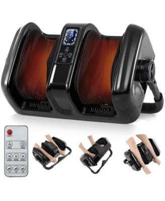 Foot and Calf Massager with Heat Shiatsu Deep Kneading Rolling Smart Electric Leg Massager