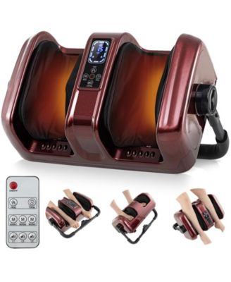 Foot and Calf Massager with Heat Shiatsu Deep Kneading Rolling Smart Electric Leg Massager