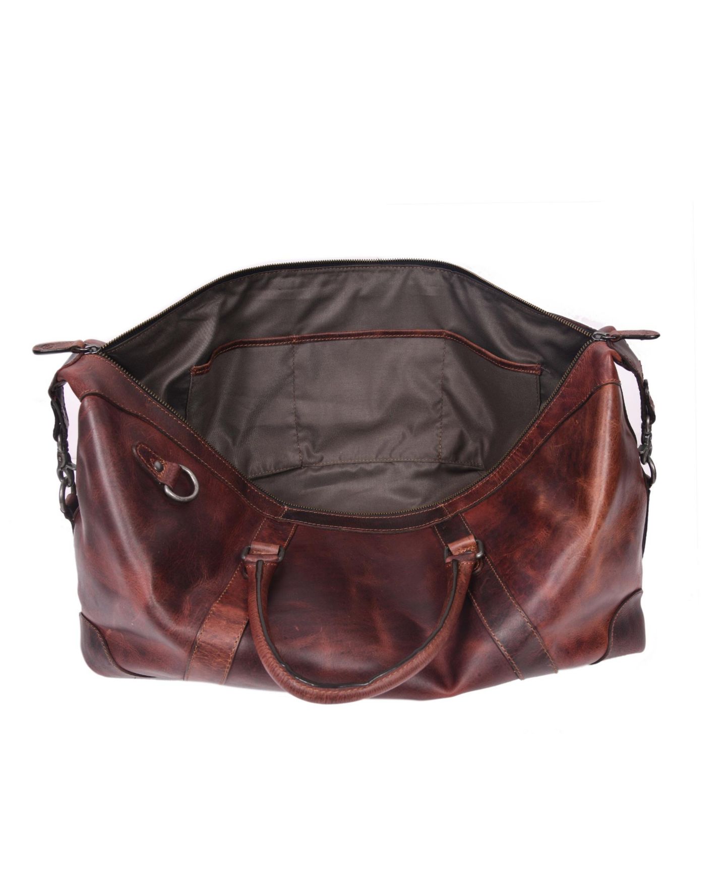 Кожаная дорожная сумка Aaron Leather Goods из цельной кожи, унисекс — фото 2