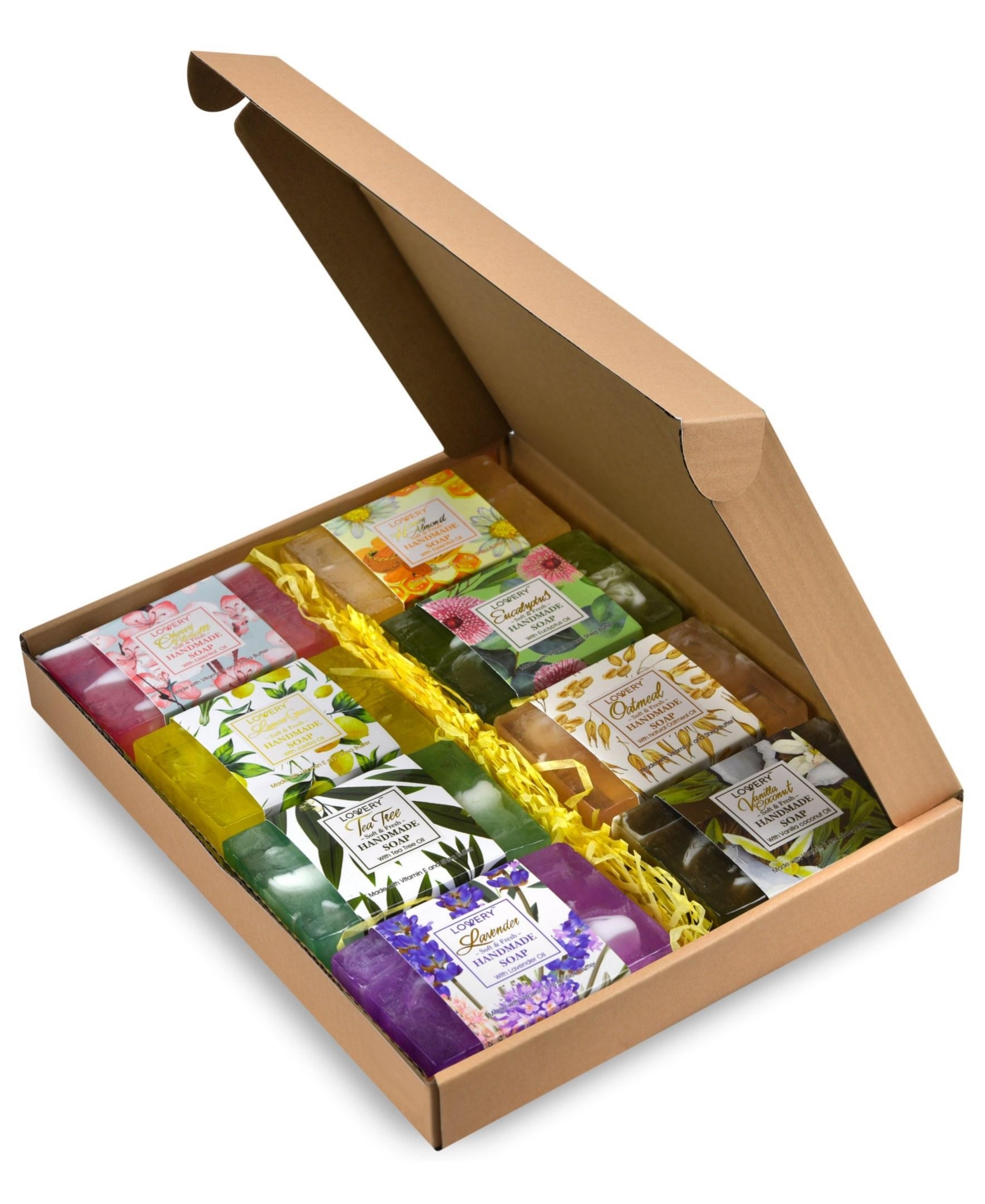 Lovery 8 Piece Handmade Soap Gift Set, Variety Pack Bath and Body Care Gift Set