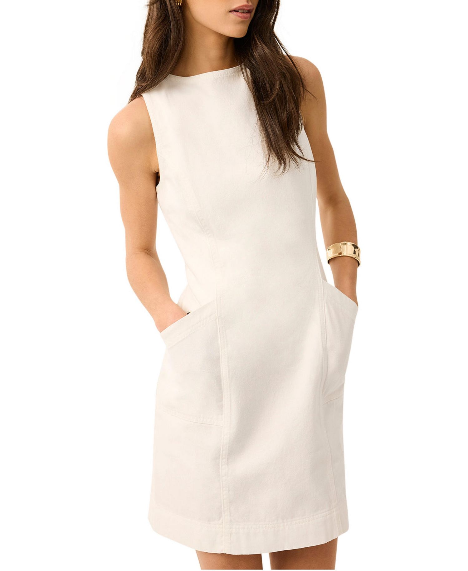 Women's Sleeveless Denim Mini Dress