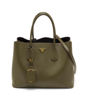 Women's Medium Saffiano Cuir Leather Double Tote