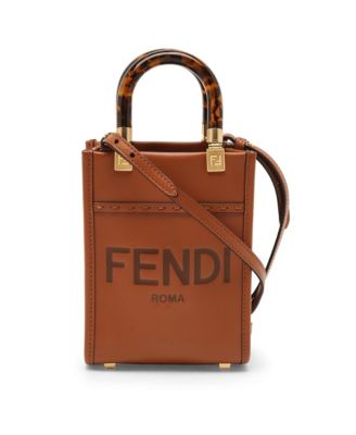 Women's  Sunshine Mini Leather Tote with Tortoiseshell Handles
