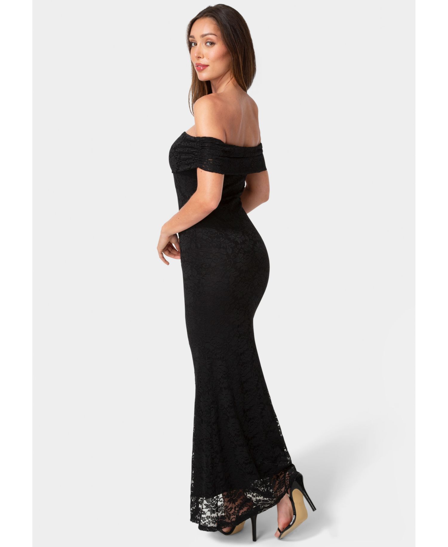 Women's Off-the-Shoulder Lace Maxi Dress