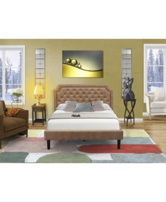 GB28Q-1DE07 2-Piece Platform Bed Set with a Platform Bed and 1 Distressed Jacobean End Tables