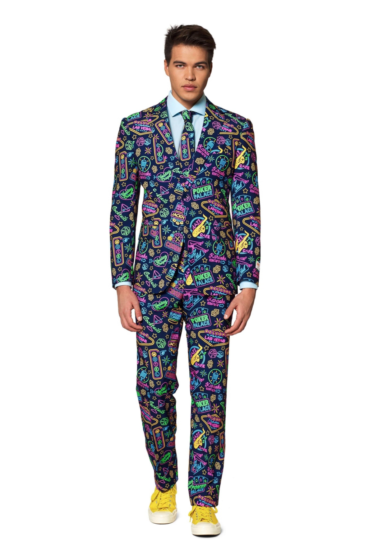 OppoSuits Men's Party Funny Crazy Prom Suit Costume - Testival Comes With Includes Blazer, Pants and Tie