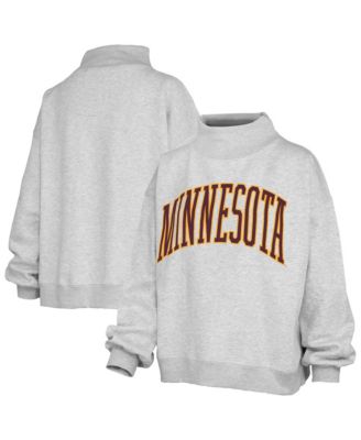 Women's Nelson Minnesota Golden Gophers Oversized Mock-Neck Sweatshirt