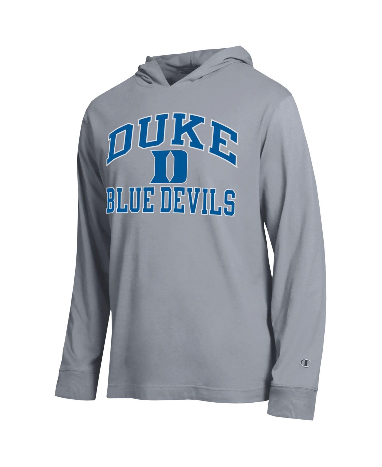 Men's Heather Gray Duke Blue Devils High Motor All-Star Long Sleeve Hooded Sweatshirt