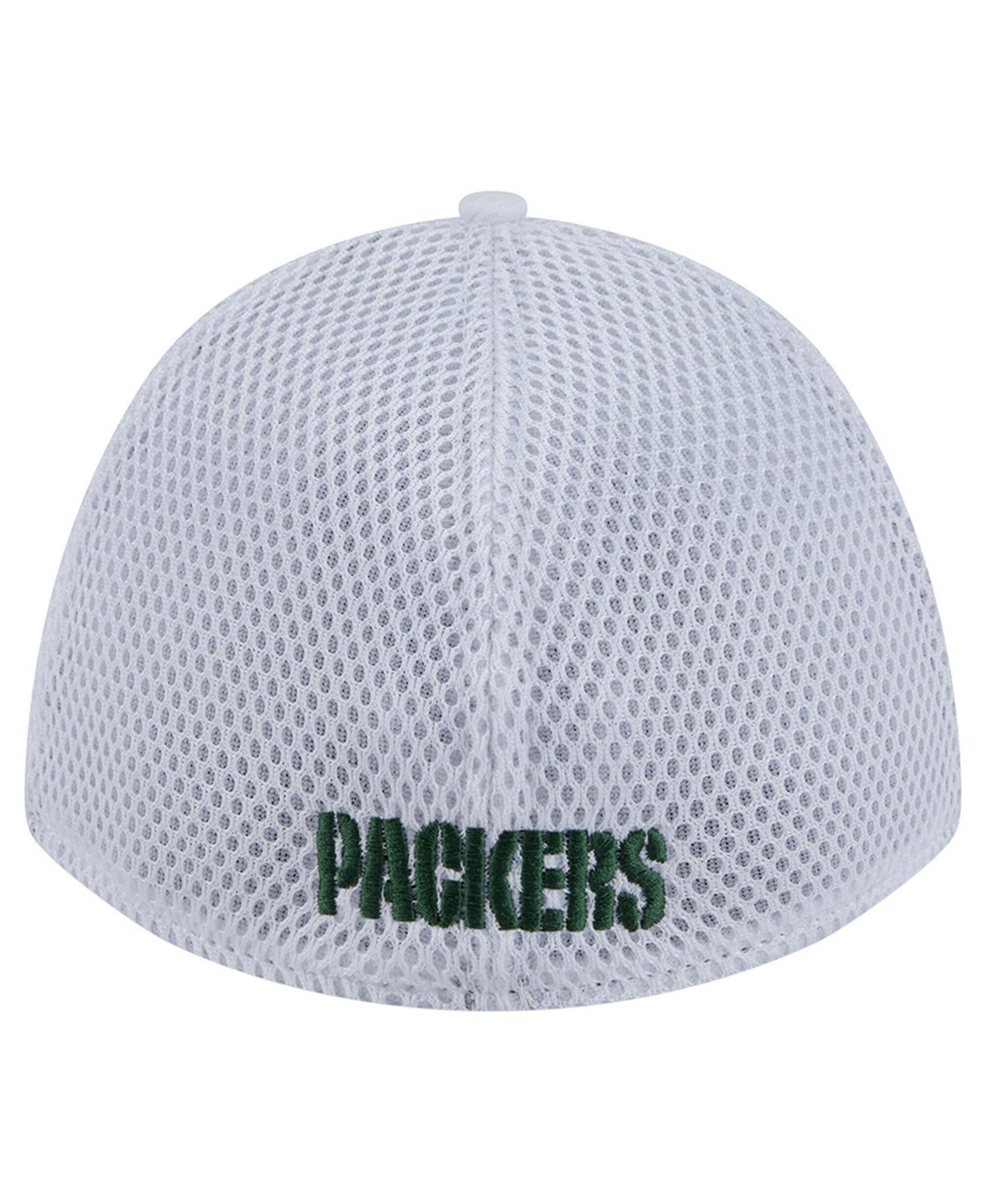 Men's White/ Green Bay Packers Dash 39THIRTY Flex Hat
