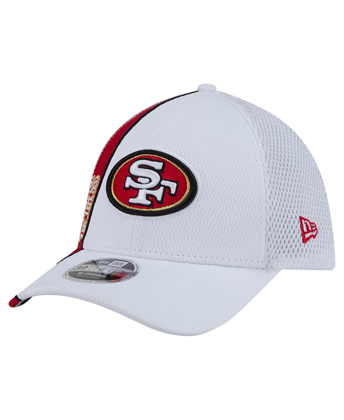New Era Men's White/Scarlet San Francisco 49ers Dash 39THIRTY Flex Hat