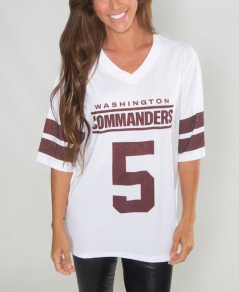 Женский топ Cuce Jayden Daniels Washington Commanders Oversized-Fit Tunic