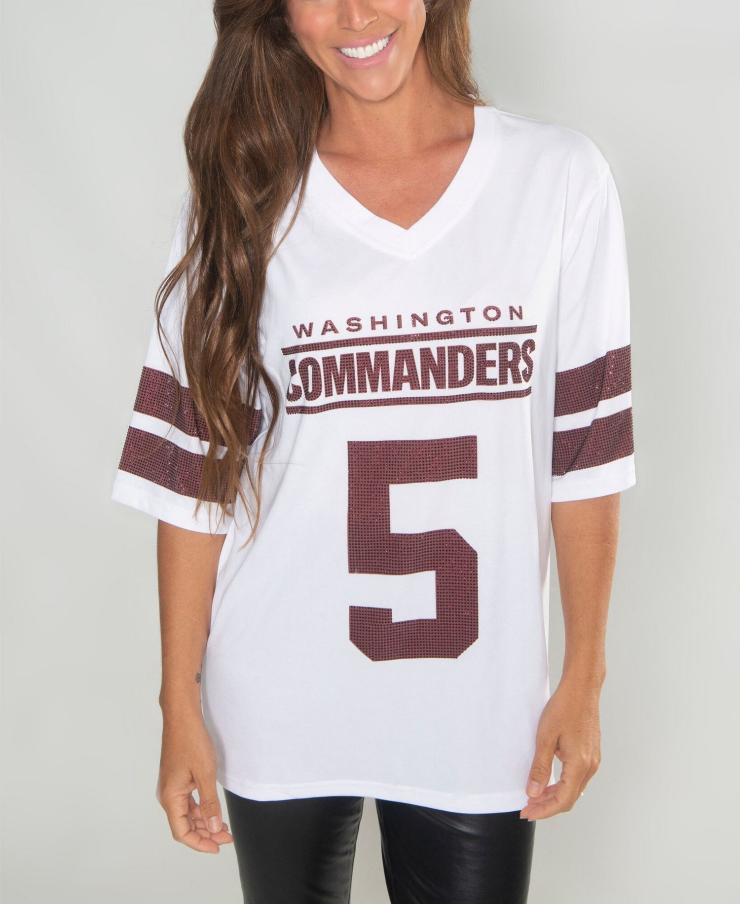 Women's Jayden Daniels Washington Commanders Oversized-Fit Tunic