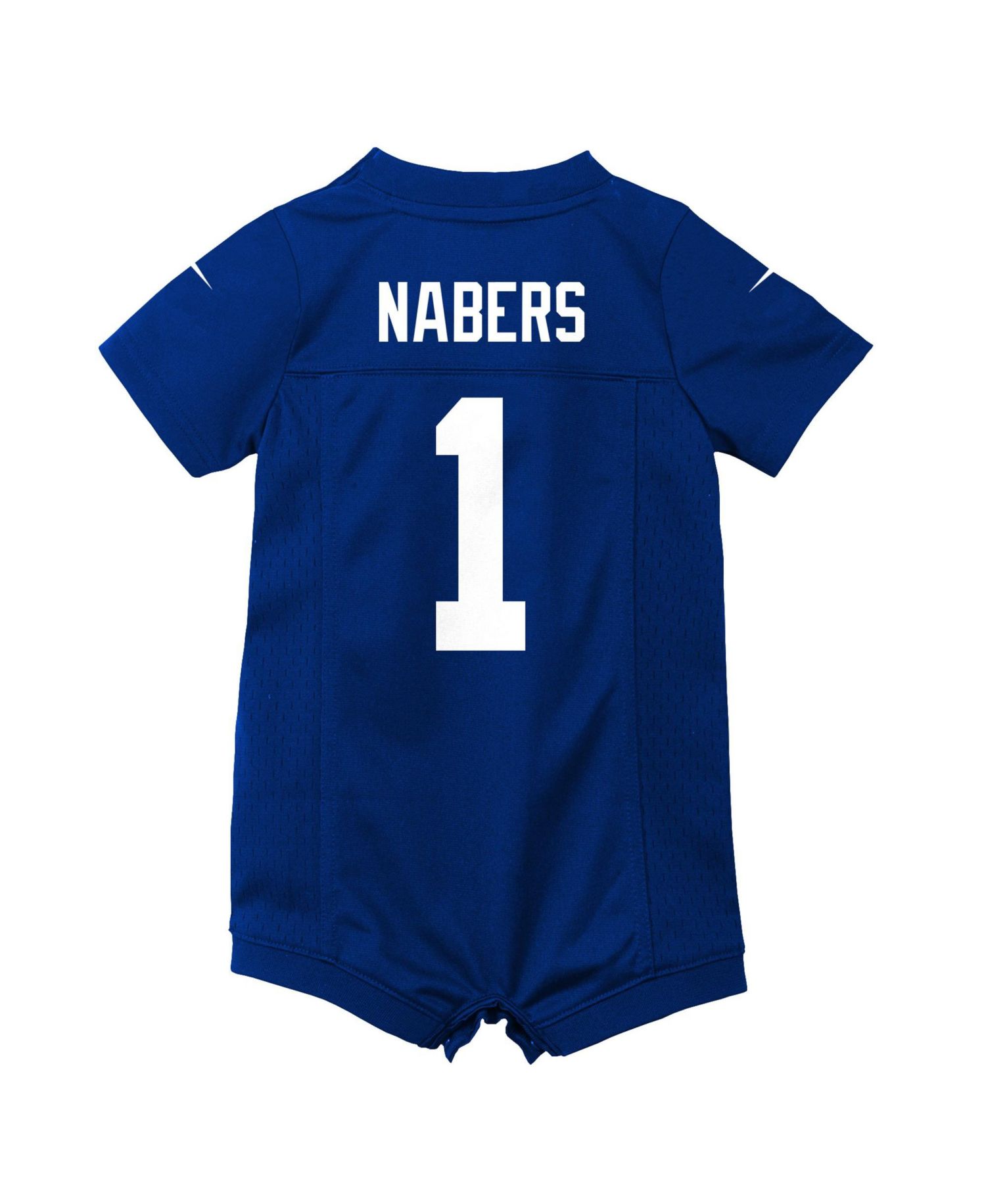 Baby Boys and Girls' New York Giants Malik Nabers Short-Sleeve V-Neck Romper