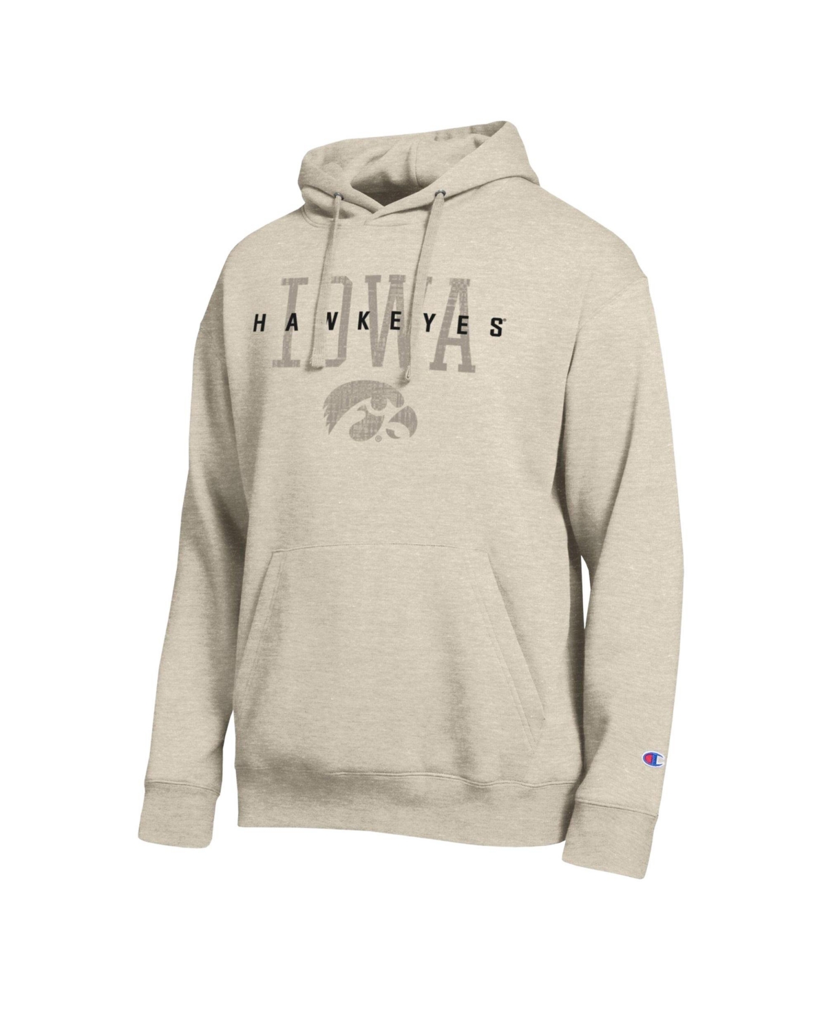 Champion Men's Iowa Hawkeyes All-Star Neutral Stack Fleece-Lined Relaxed-Fit Hoodie
