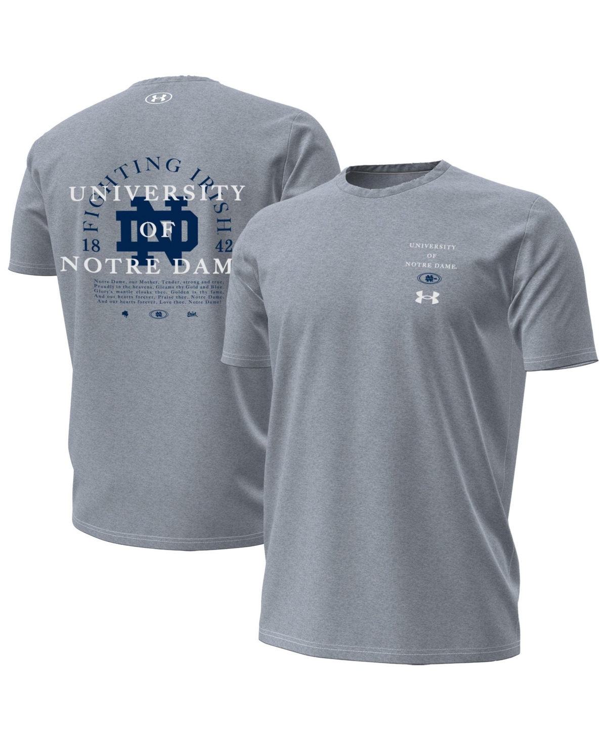 Under Armour Men's Gray Notre Dame Fighting Irish 2026 Sideline Performance T-Shirt