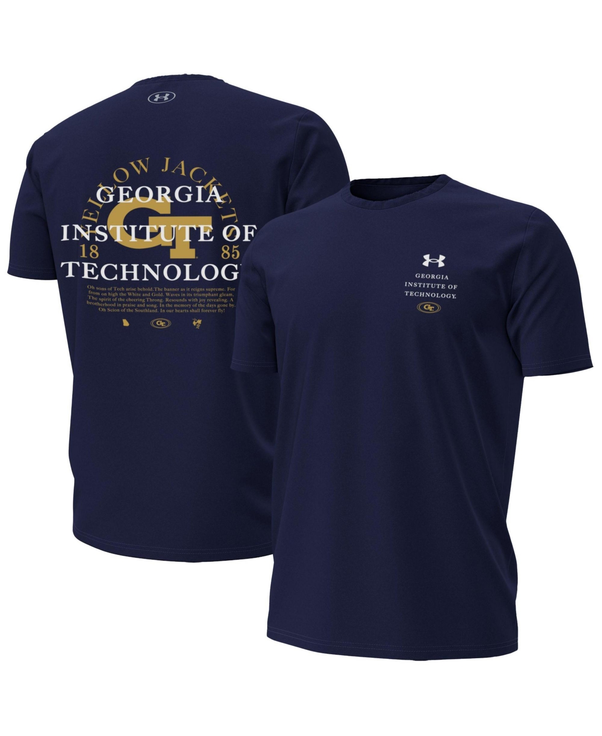 Under Armour Men's Navy Georgia Tech Yellow Jackets 2026 Sideline Heat Gear T-Shirt
