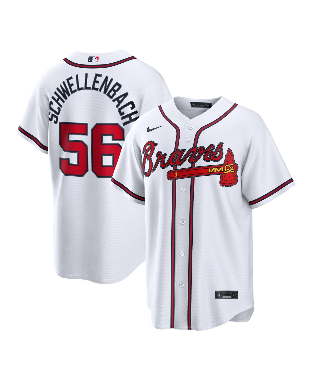 Nike Men's Atlanta Braves Spencer Schwellenbach V-Neck Replica Jersey